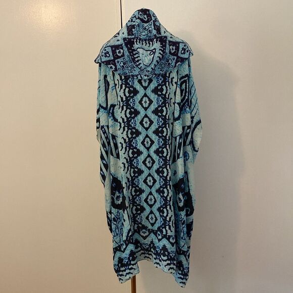 Blue Rococo Sand Blue Embellished Hooded Kaftan Size Small - Picture 7 of 15